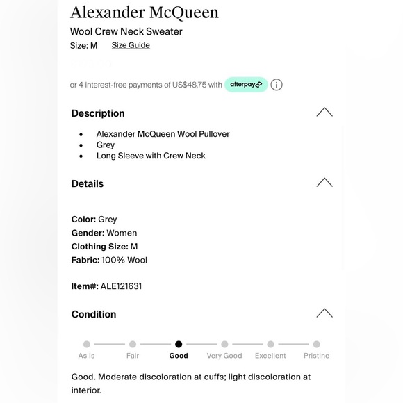 ❤️ Alexander McQueen delicate wool knit sweater - Picture 4 of 5